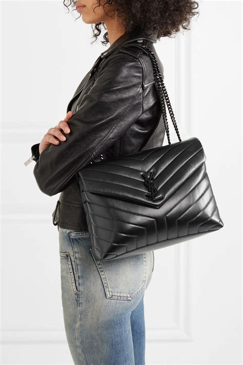 black quilted ysl bag|yves saint laurent quilted bag.